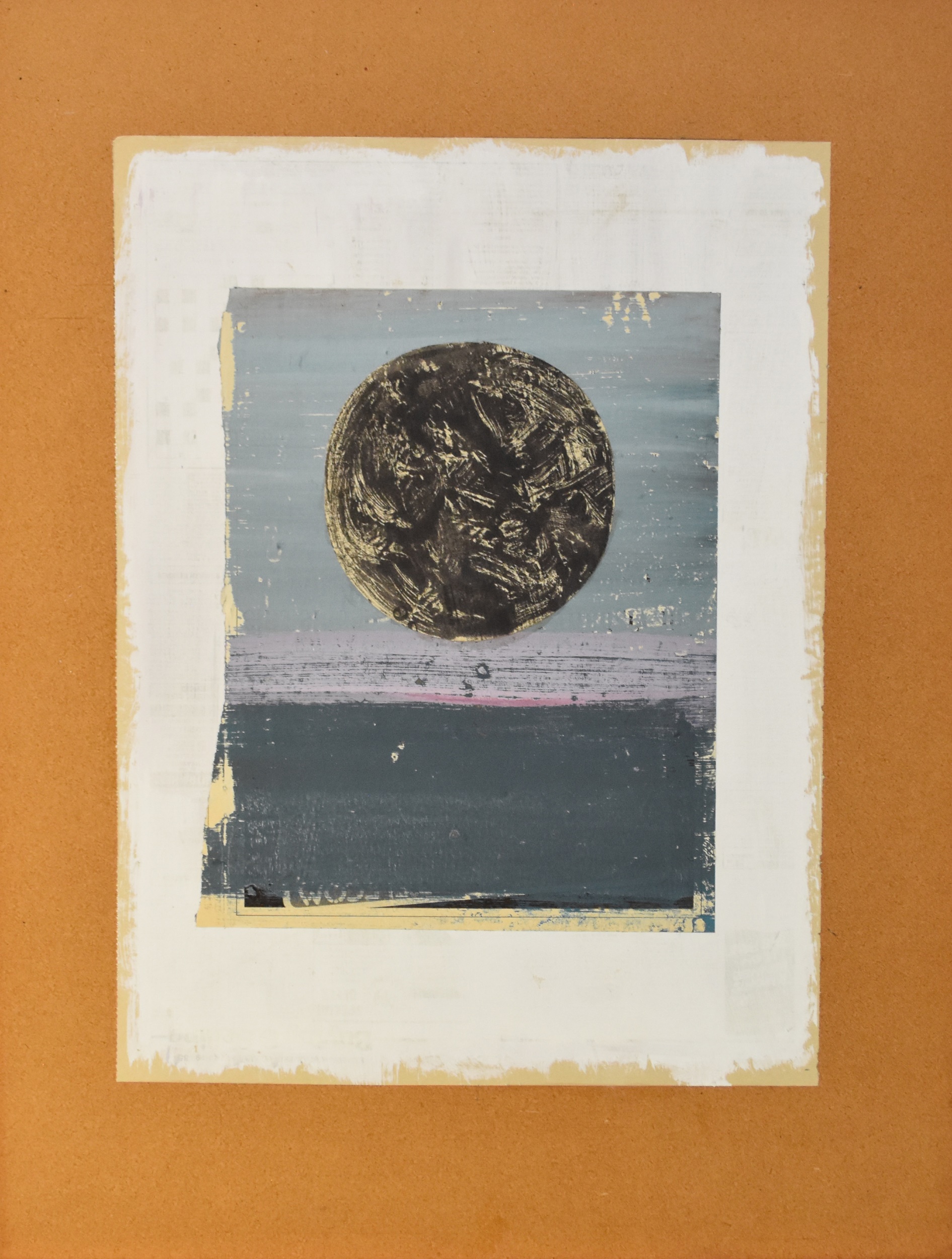 George Holt (1924-2005) Silver Moon, signed and dated 1989 verso, mixed media, measurements 44.5 x