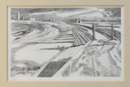 Paul Nash (British 1889-1946) The Wall, Dymchurch, Etching, numbered 6/50, measurements 12.5 x 20 cm