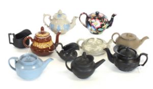 A group of assorted child or bachelor's teawares 19th century including a Wedgwood tan dry-bodied