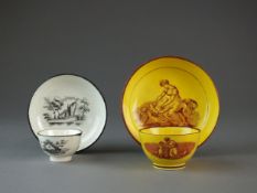Newcastle (St. Anthony Pottery) and Clews creamware toy tea bowls and saucers