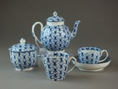 A Rogers pearlware toy tea service, circa 1815-20