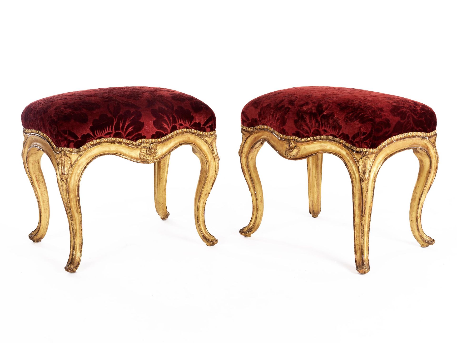 Paar Louis XV-Tabourets