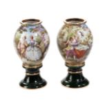 Paar goldmontierte Fabergé-Vasen