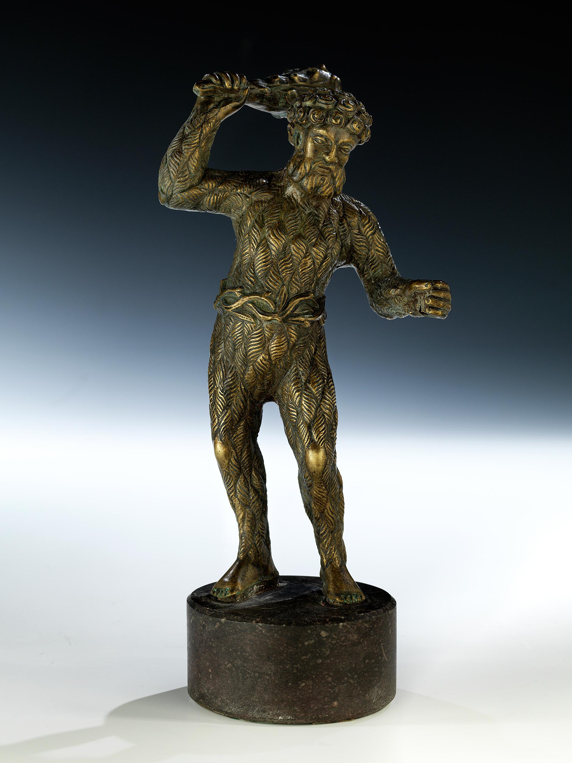 Bronzestatuette eines „Wilden Mannes“