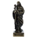 Bronzefigur einer Madonna mit dem segnenden Jesuskind