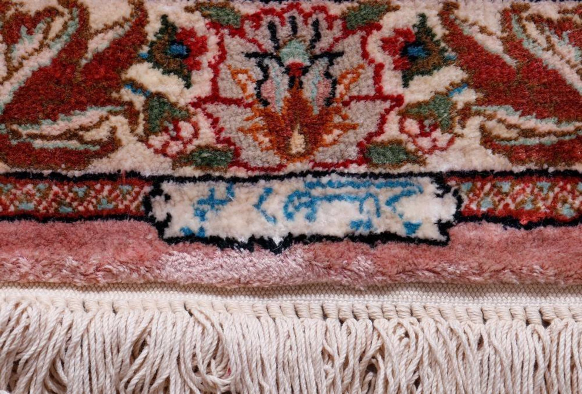 Teppich, Ghom, Persien, Seide auf Baumwolle - Bild 3 aus 4