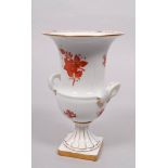 Kratervase, Herend, Ungarn, 20.Jh., Dekor "Apponyi" orange