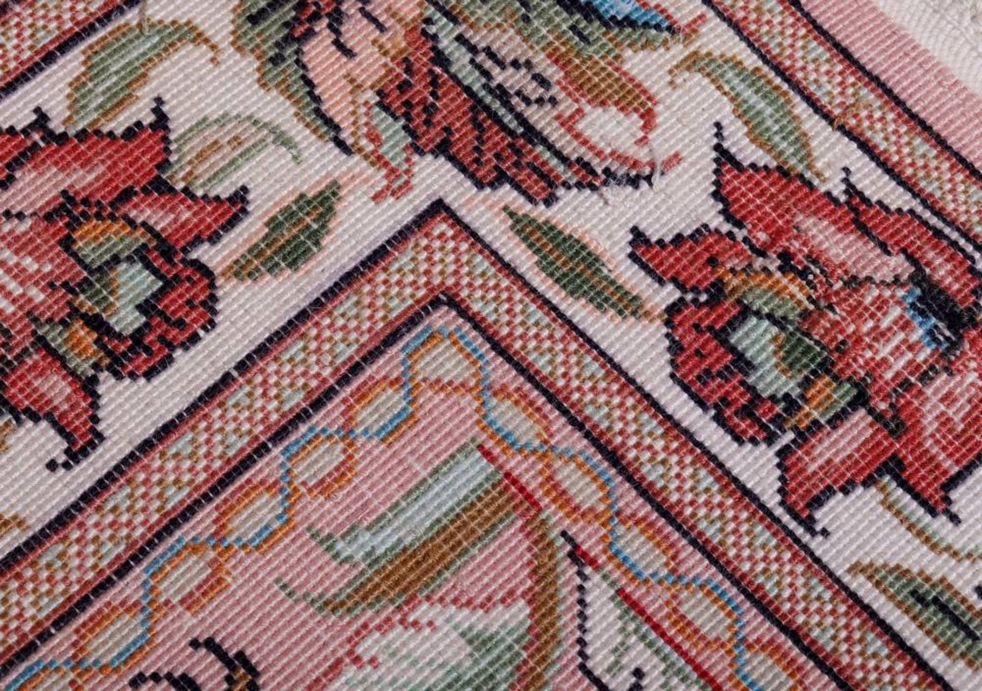 Teppich, Ghom, Persien, Seide auf Baumwolle - Bild 4 aus 4