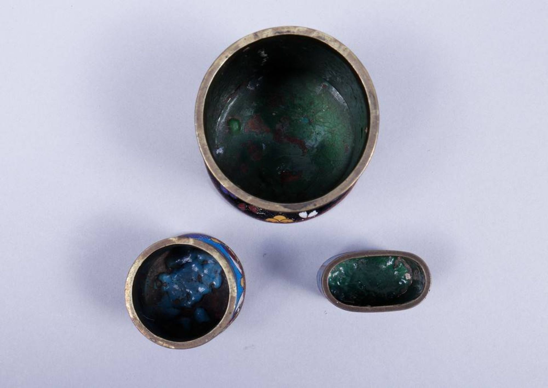 Cloisonné-Rauchset, Russland, Ende 19.Jh. - Bild 4 aus 5