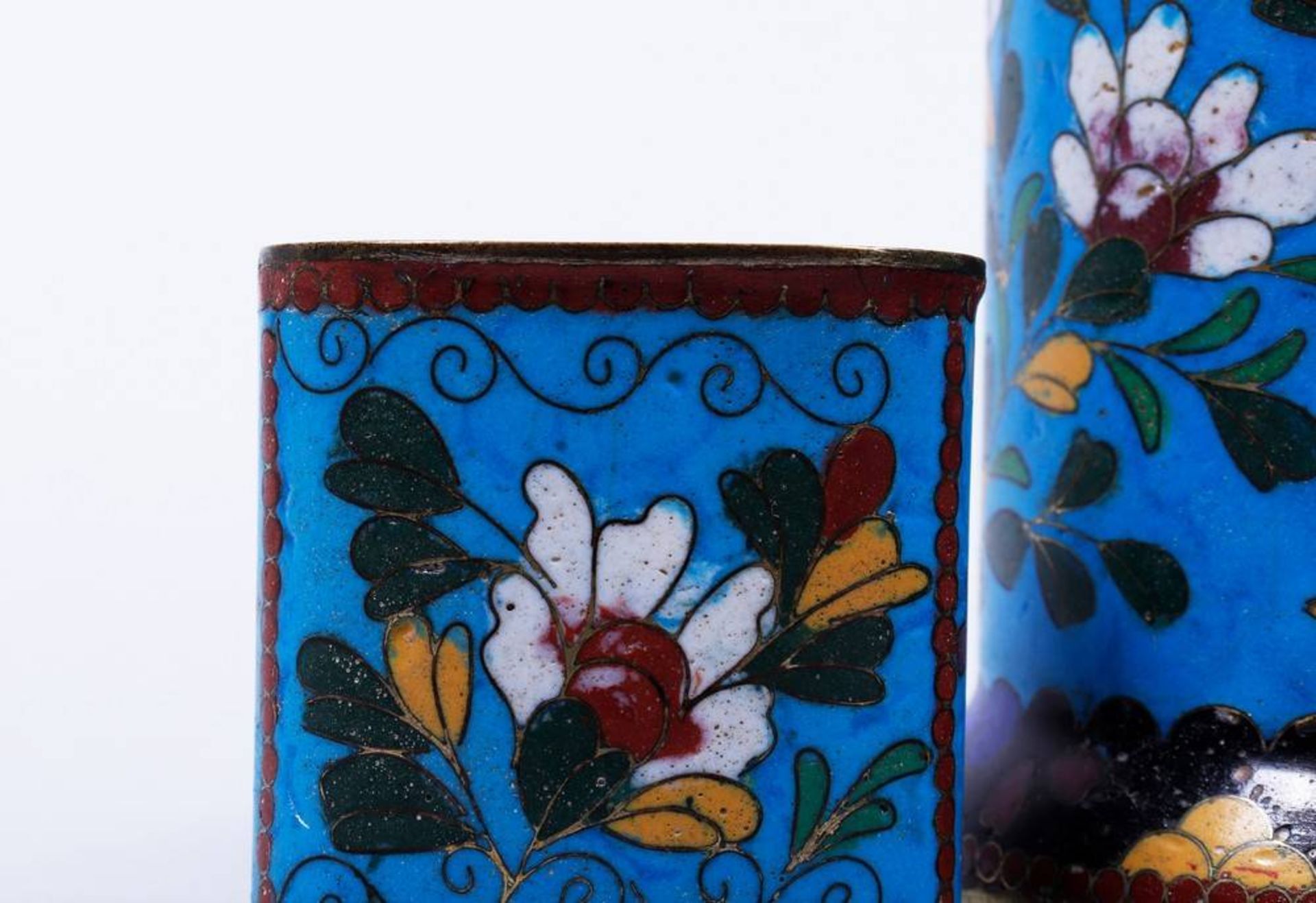 Cloisonné-Rauchset, Russland, Ende 19.Jh. - Bild 2 aus 5