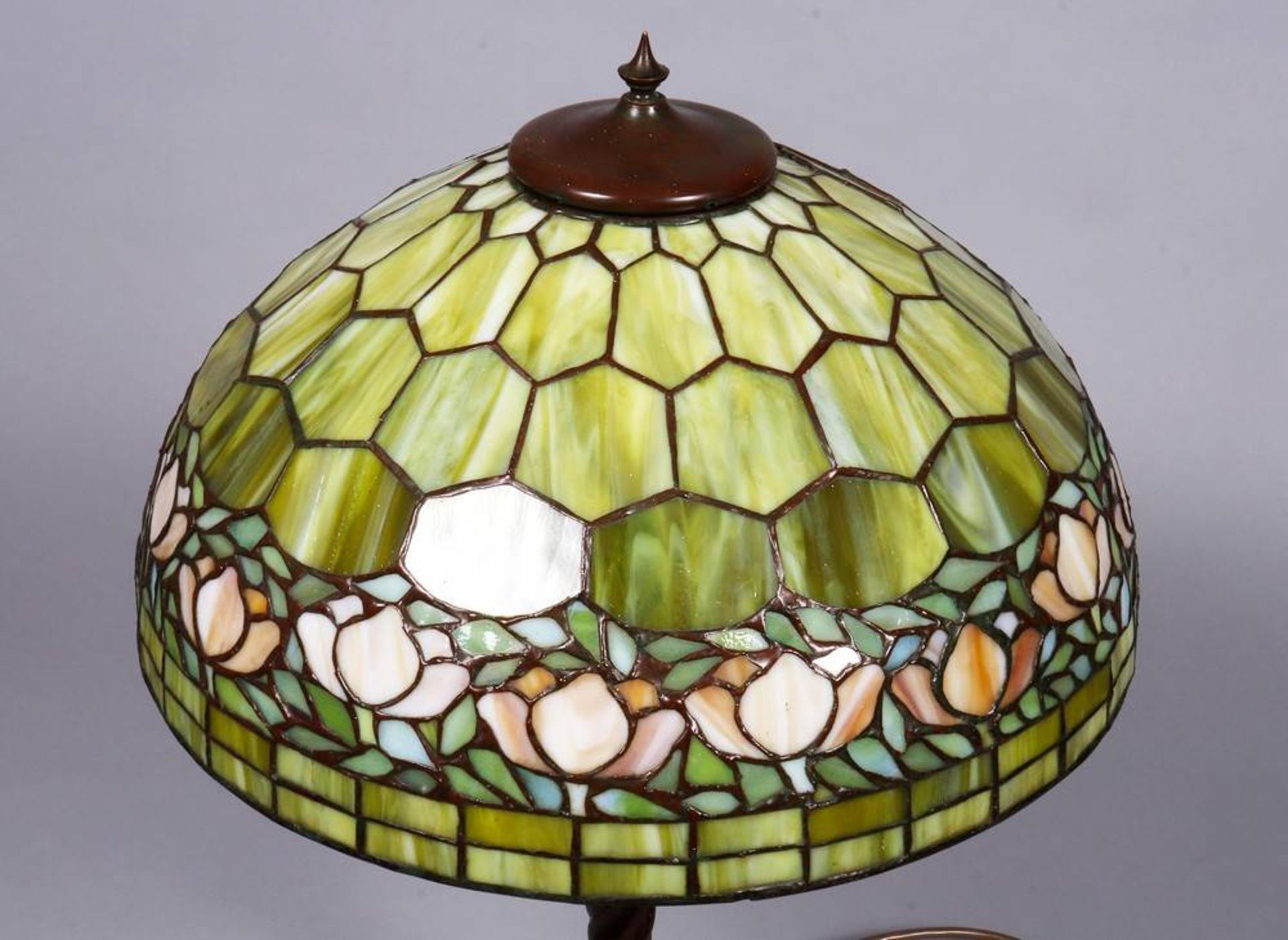 Jugendstil-Tischlampe, Handel & Co, Meriden, CT, USA, um 1900/1910 - Bild 2 aus 5