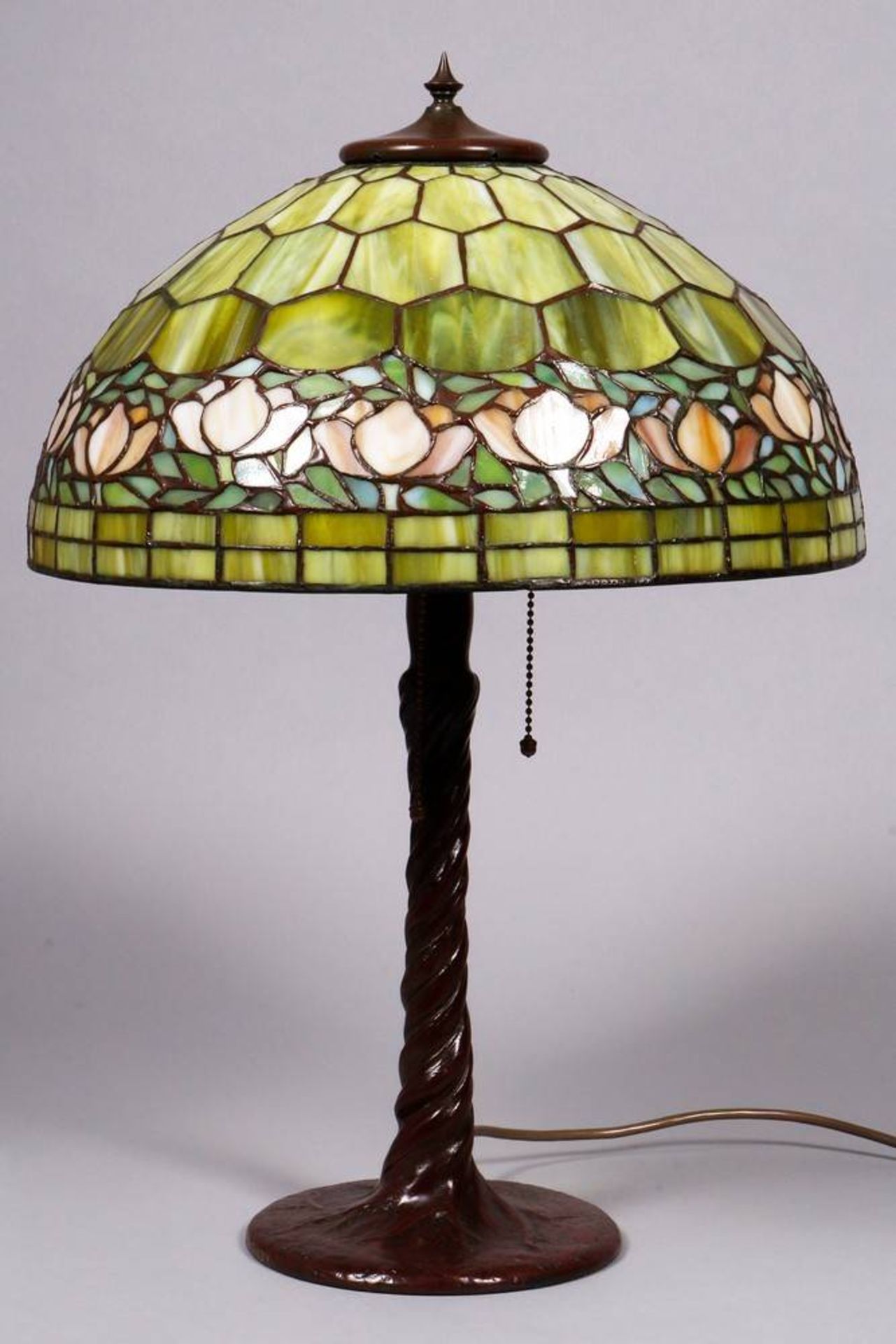 Jugendstil-Tischlampe, Handel & Co, Meriden, CT, USA, um 1900/1910