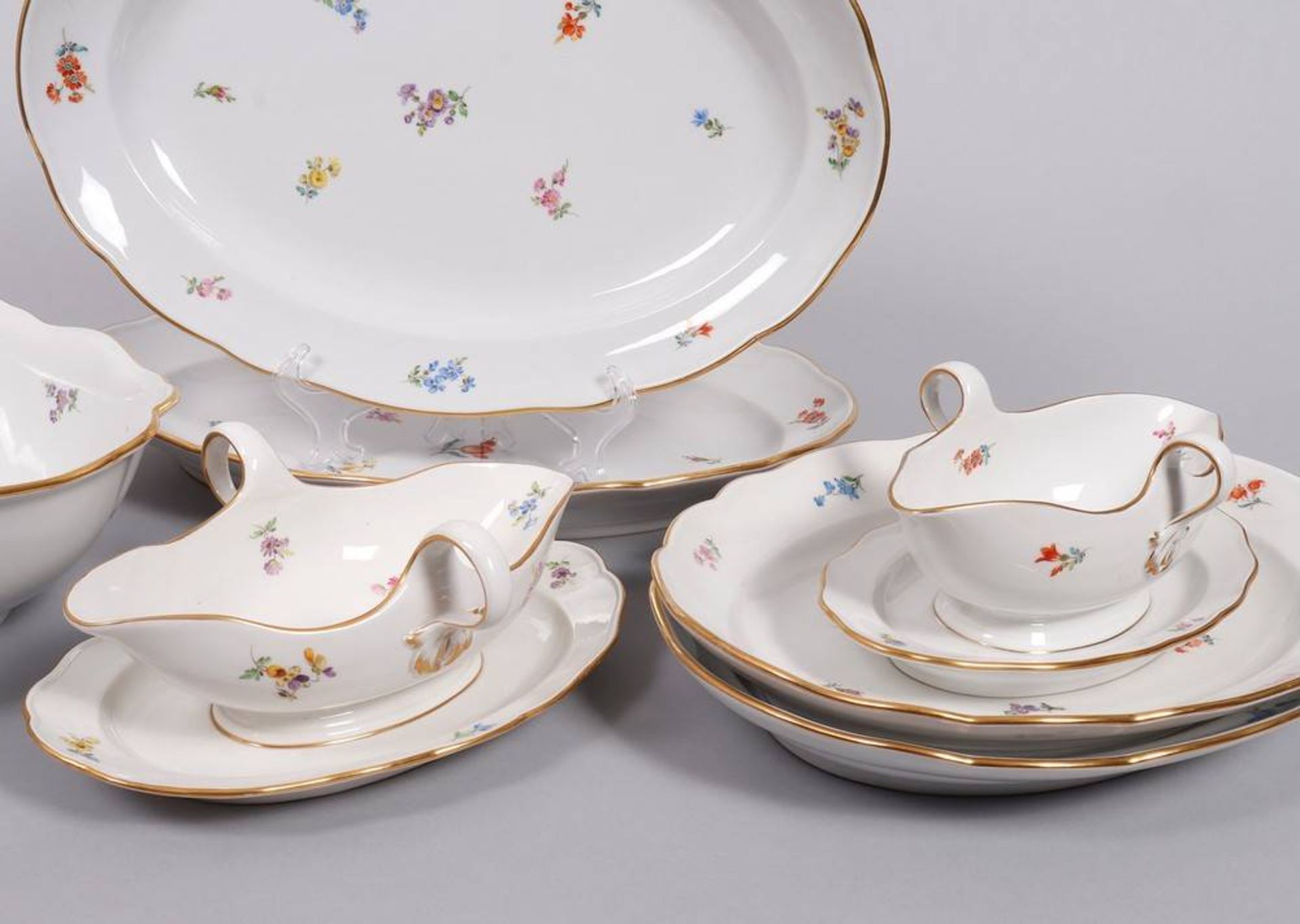 Dinner service, Meissen, "Streublümchen" decor, late 19th/20th C. - Image 5 of 8