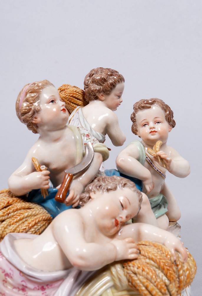 Allegory of summer, design 1757, Johann Joachim Kaendler for Meissen, manufactured late 19th C.  - Image 5 of 6