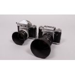 2 Mittelformat-SLR-Kameras, Pentacon, 1960er/80er Jahre