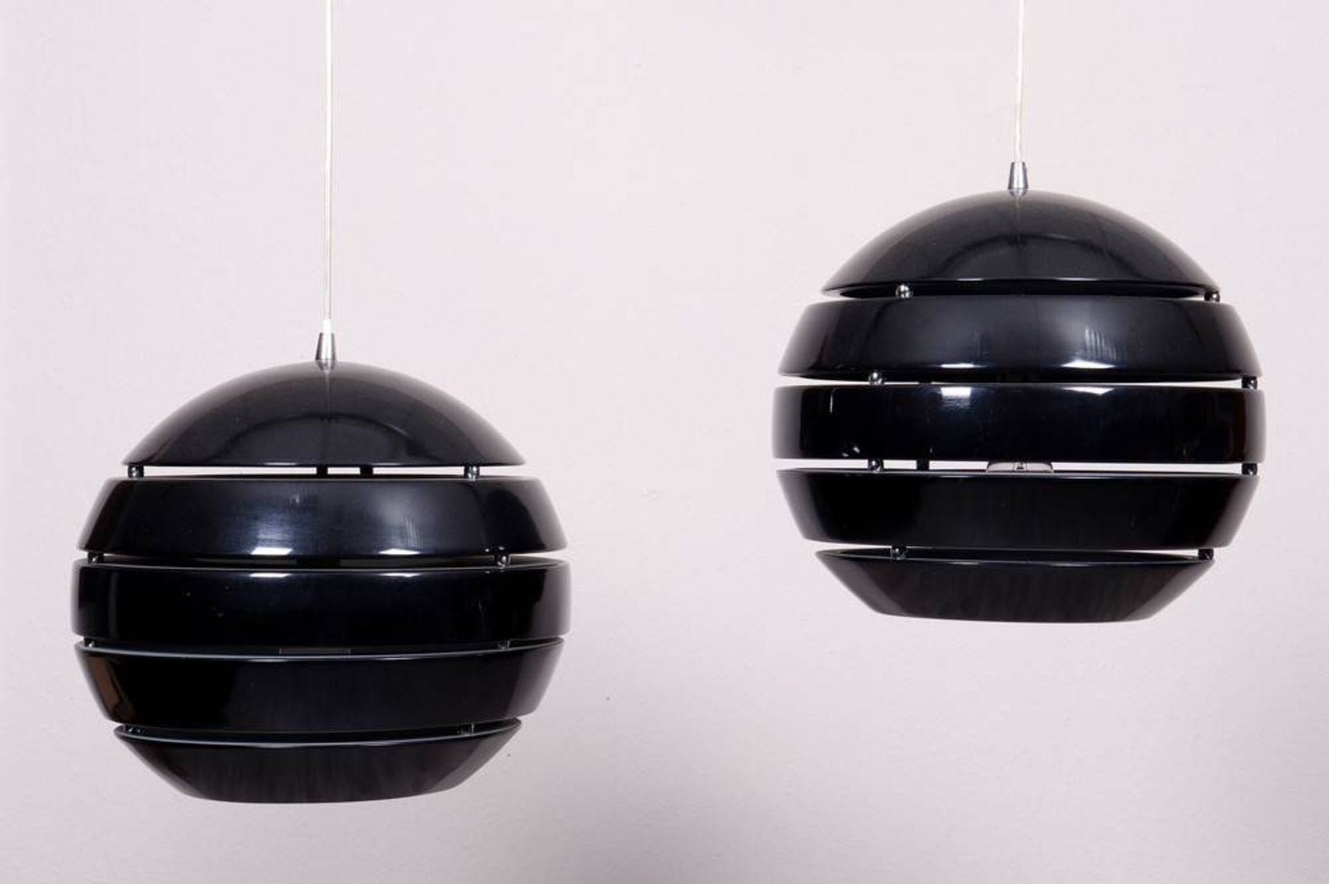 Pair of ceiling lamps, Denmark, 20th C.