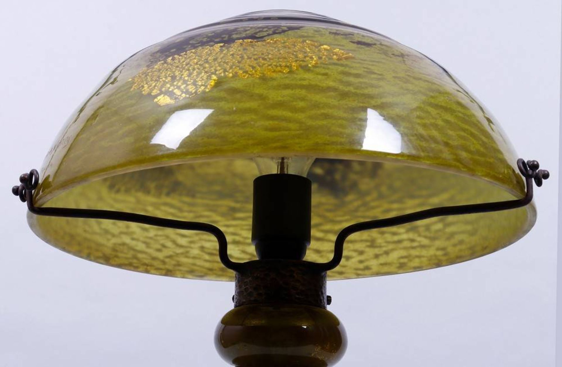 Große Jugendstil-Tischlampe, Daum, Nancy, um 1900/10  - Bild 4 aus 5