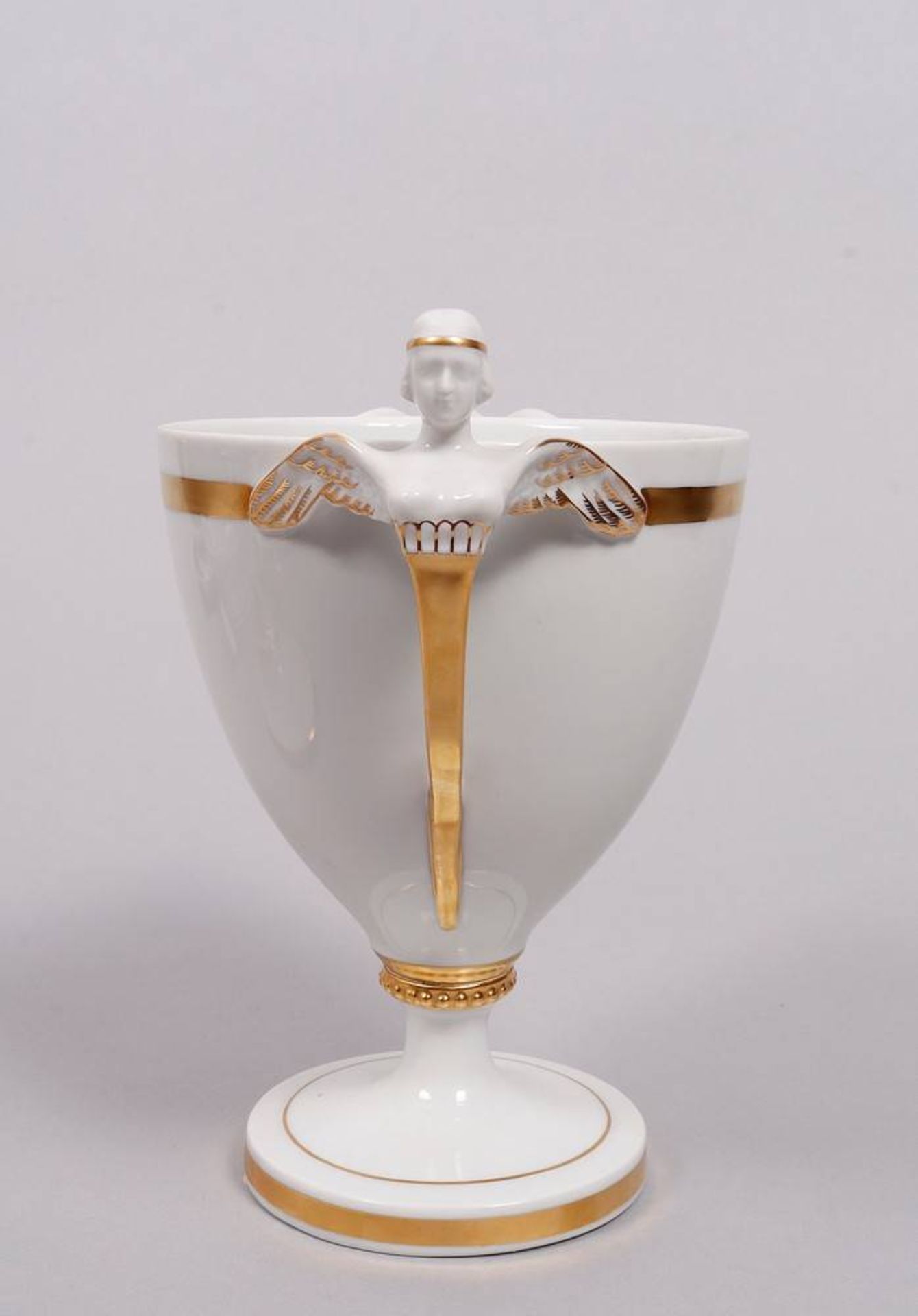 Lidded vase in the Empire style, Fürstenberg, model design ca. 1800, manufactured 2nd H. 20th C. - Image 3 of 5