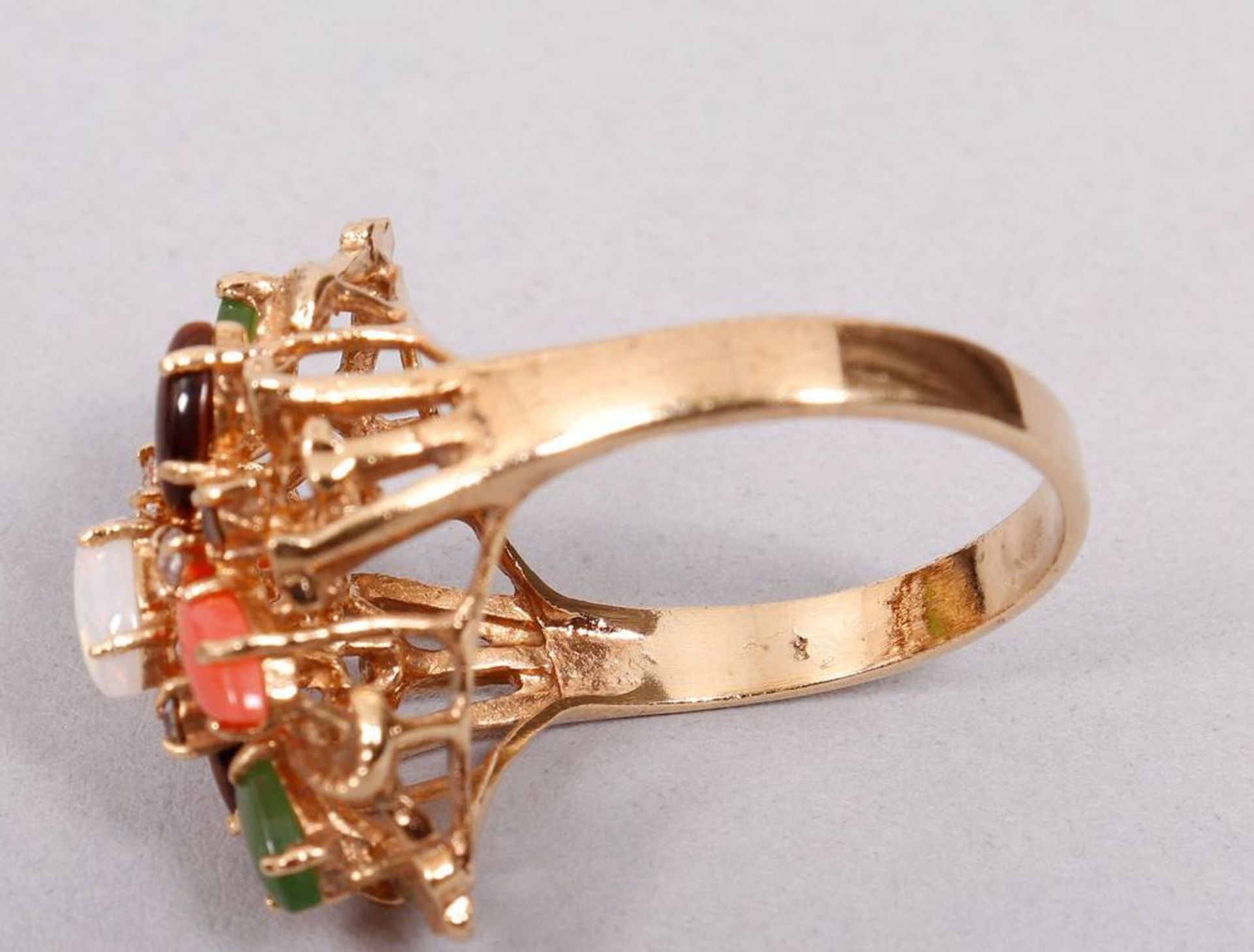 Cocktail ring, gold-plated, 20th C. - Image 4 of 5