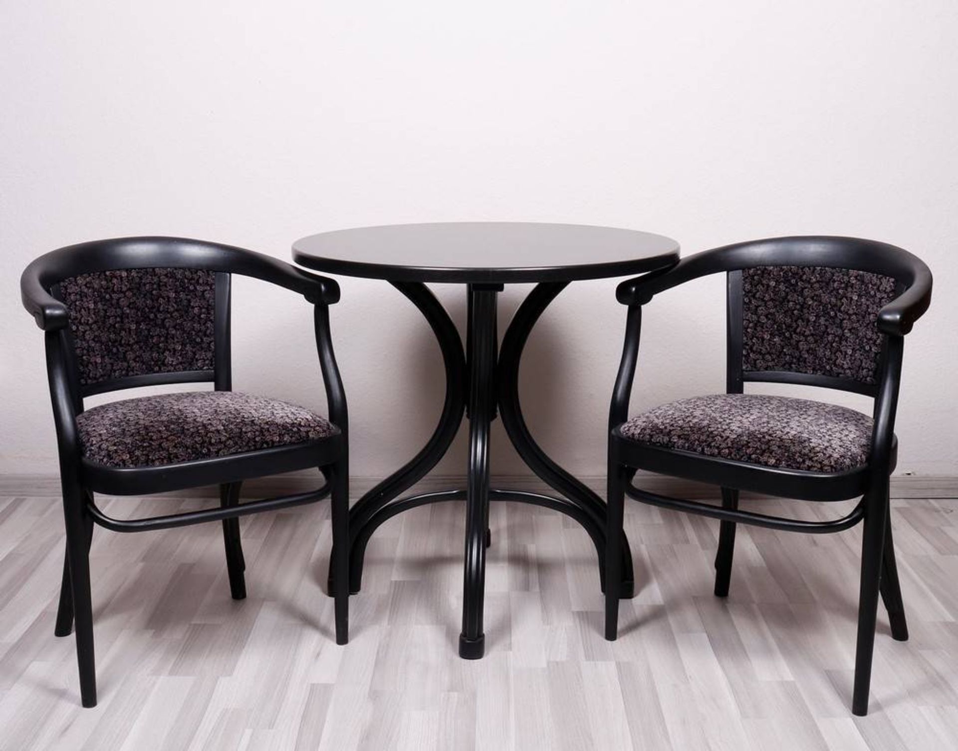 Table and 2 chairs, Thonet, 20th C.
