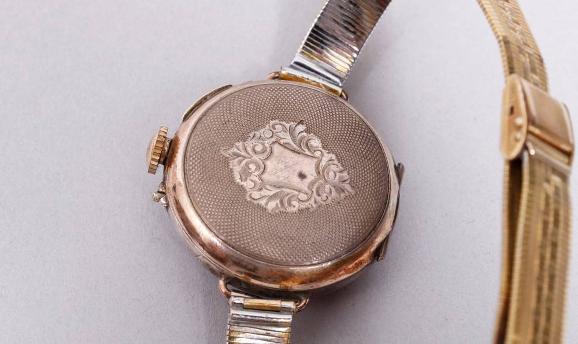 Wrist watch, 800 silver, 1st half 20th C. - Image 3 of 4