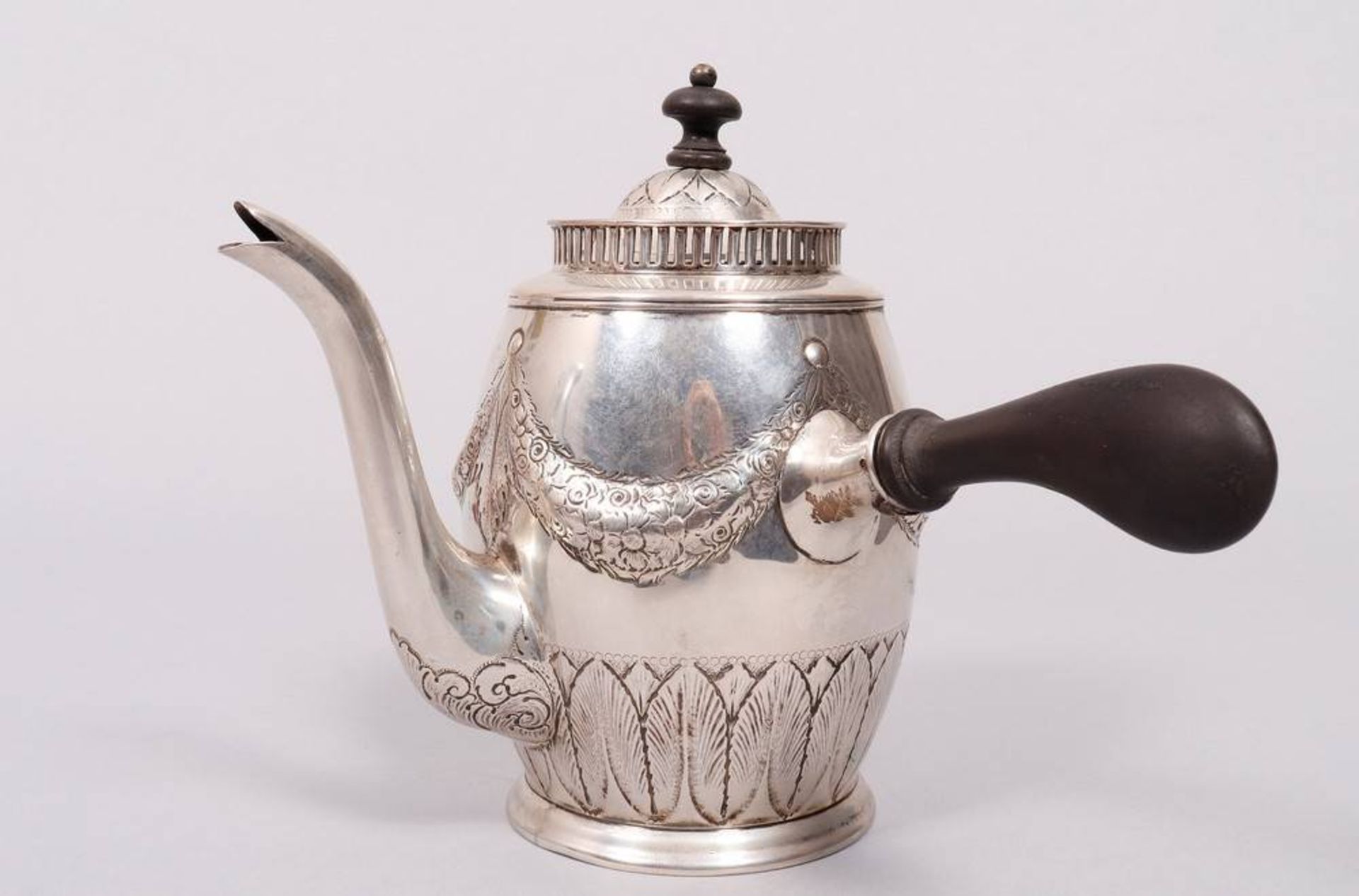 Chocolate pot, silver, A. Steffensen, Copenhagen, ca. 1920