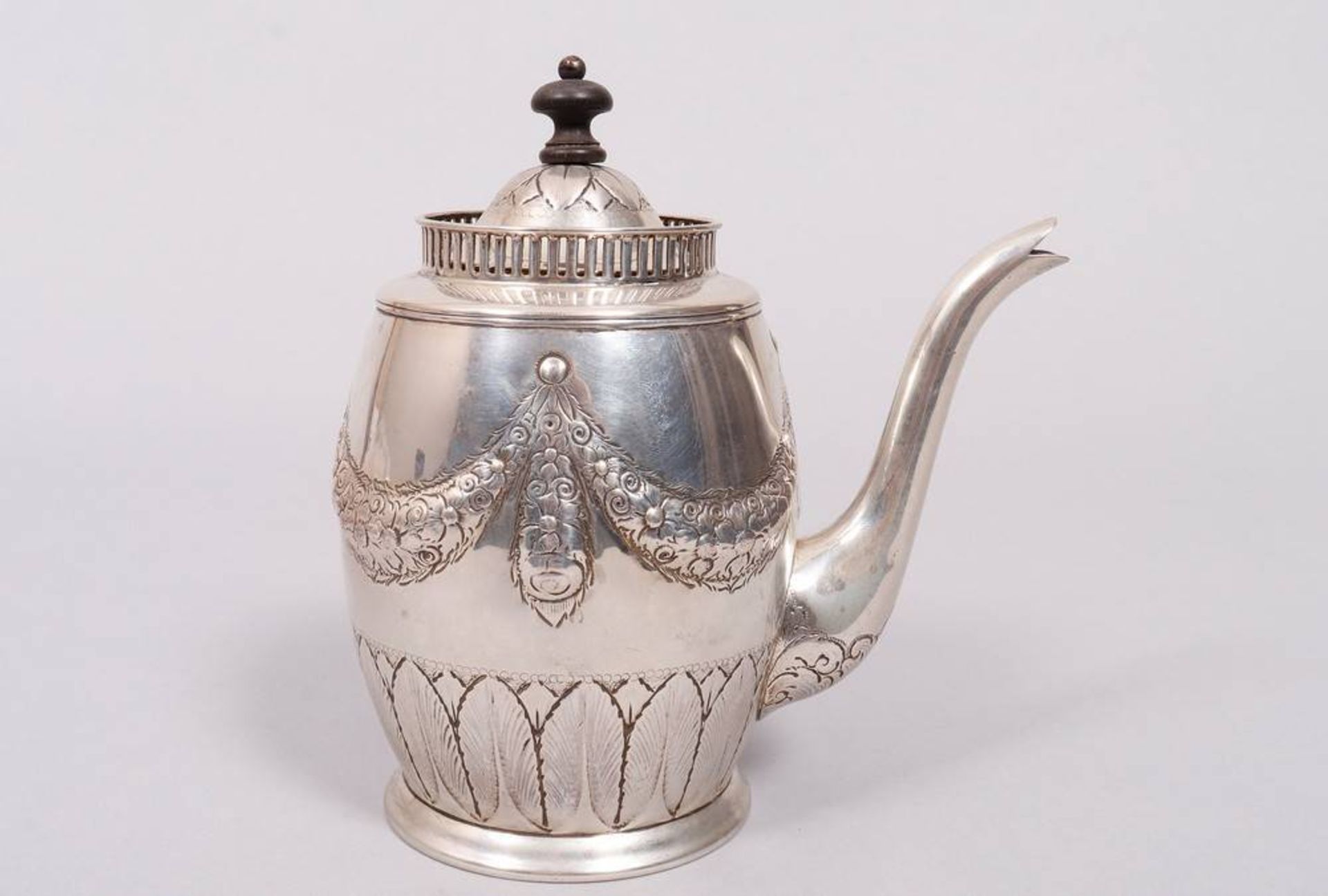 Chocolate pot, silver, A. Steffensen, Copenhagen, ca. 1920 - Image 2 of 3