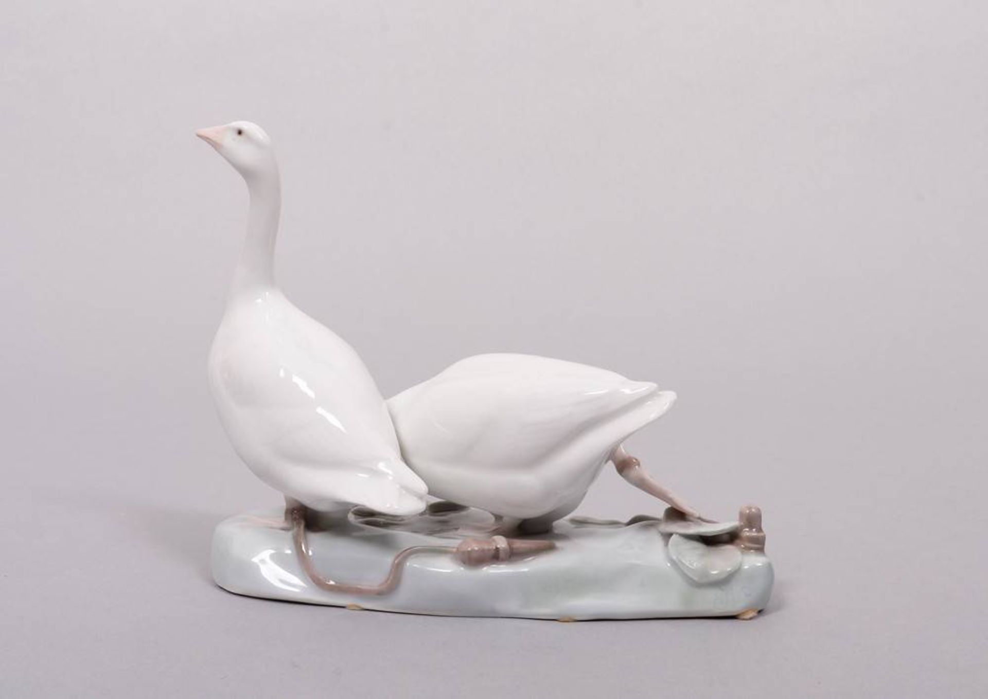 Pair of tied geese, design by Ingeborg Nielsen (1897-1922) for Royal Copenhagen, 1904/22 - Image 3 of 4