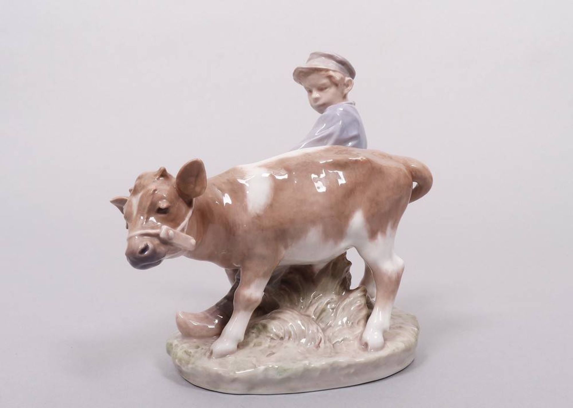 Young cowherd, design by Christian Thomsen (1860-1921) for Royal Copenhagen, ca. 1900