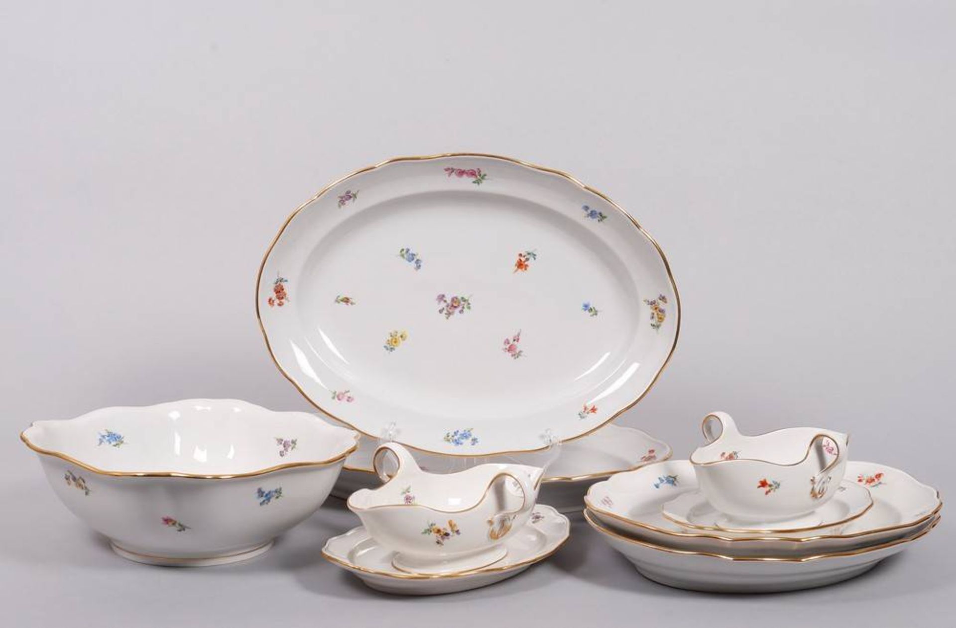 Dinner service, Meissen, "Streublümchen" decor, late 19th/20th C. - Image 4 of 8