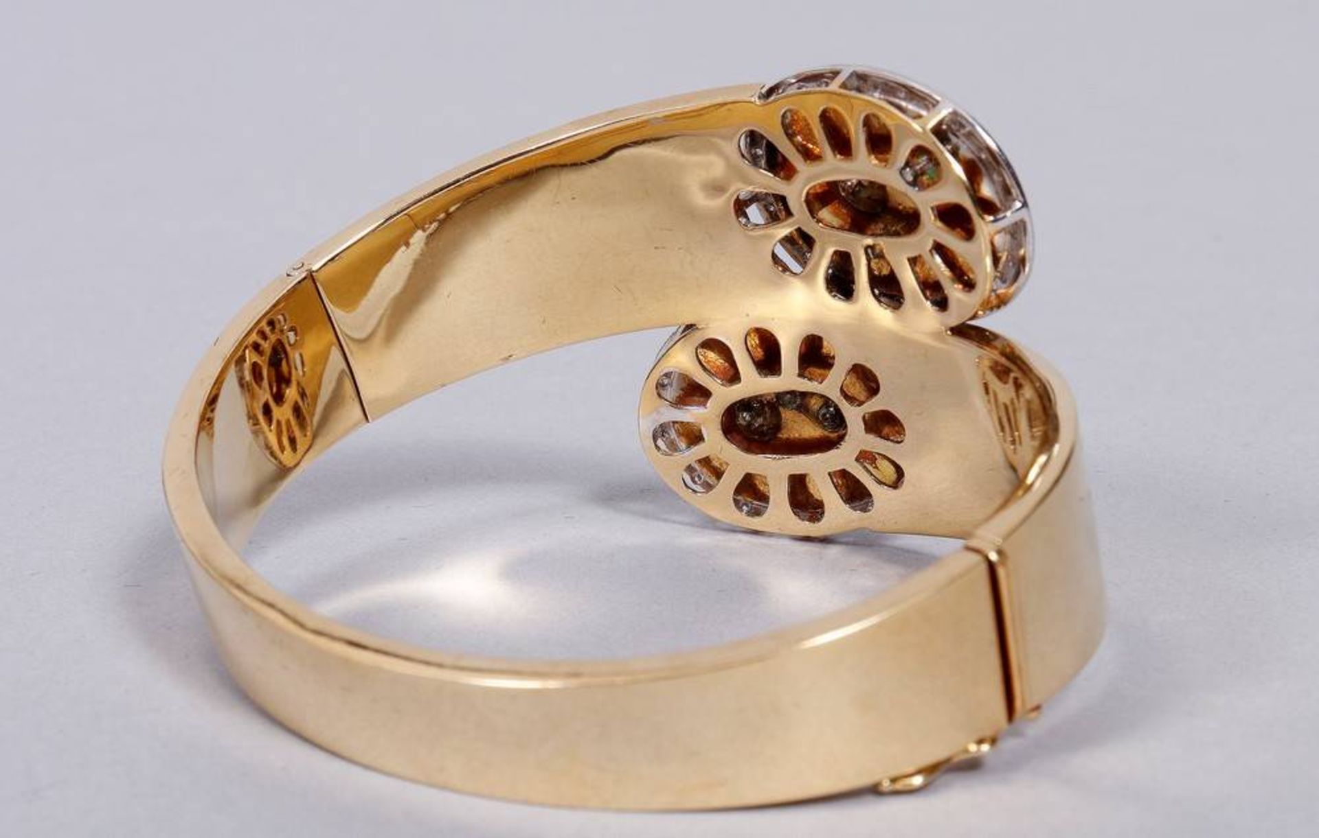 Bangle with jade and diamonds, 750 gold, one-off production - Image 3 of 3