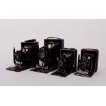 4 Platten-/Faltkameras, verschiedene Hersteller, 1900/1920er Jahre
