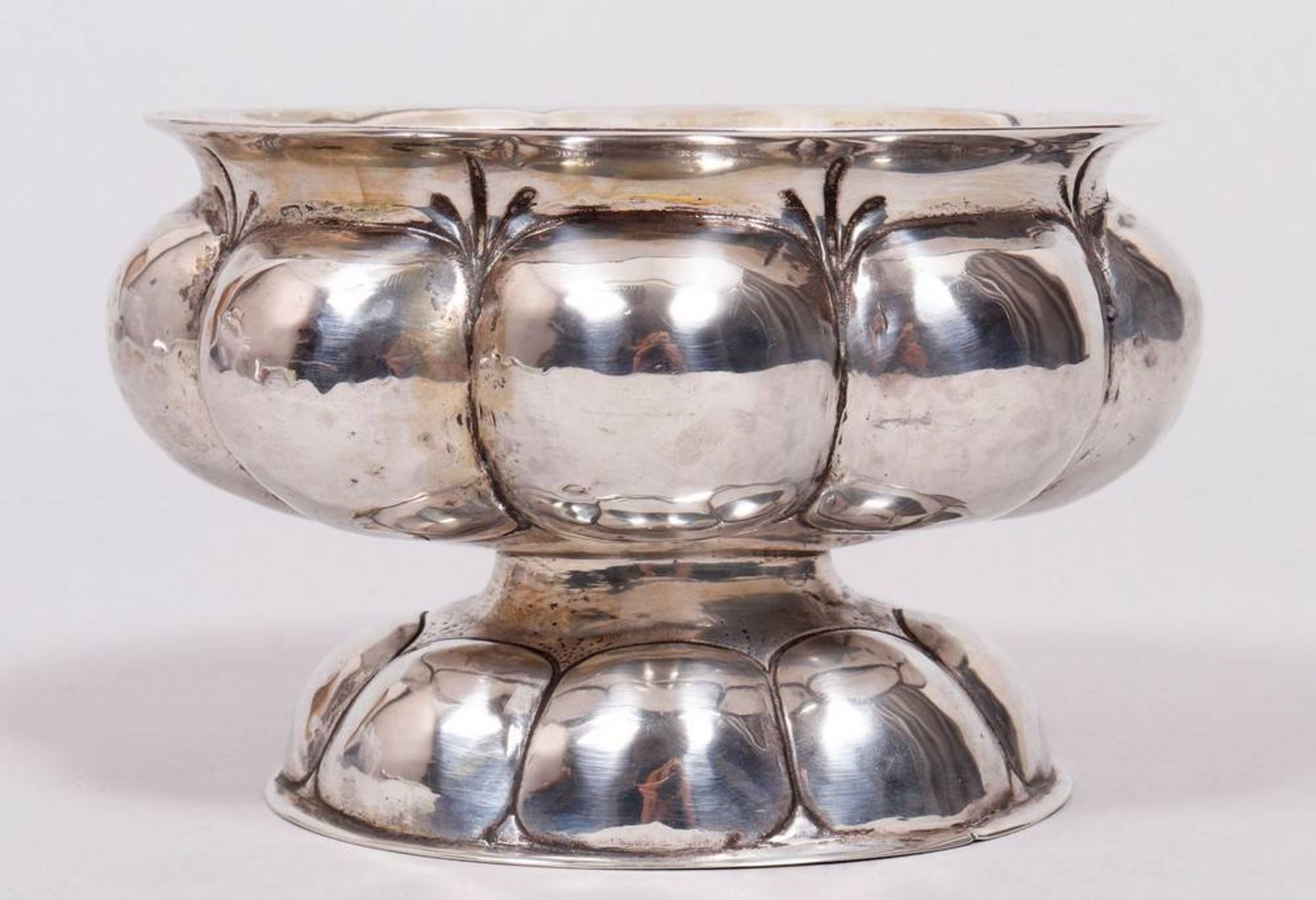 Small foot bowl, 800 silver, Christoph Widmann, Pforzheim, early 20th C. - Image 2 of 3