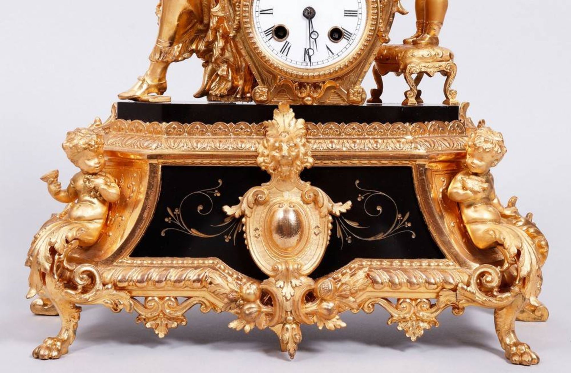 Large figural mantle clock, Marti & Cie, France, 19th C. - Image 2 of 13