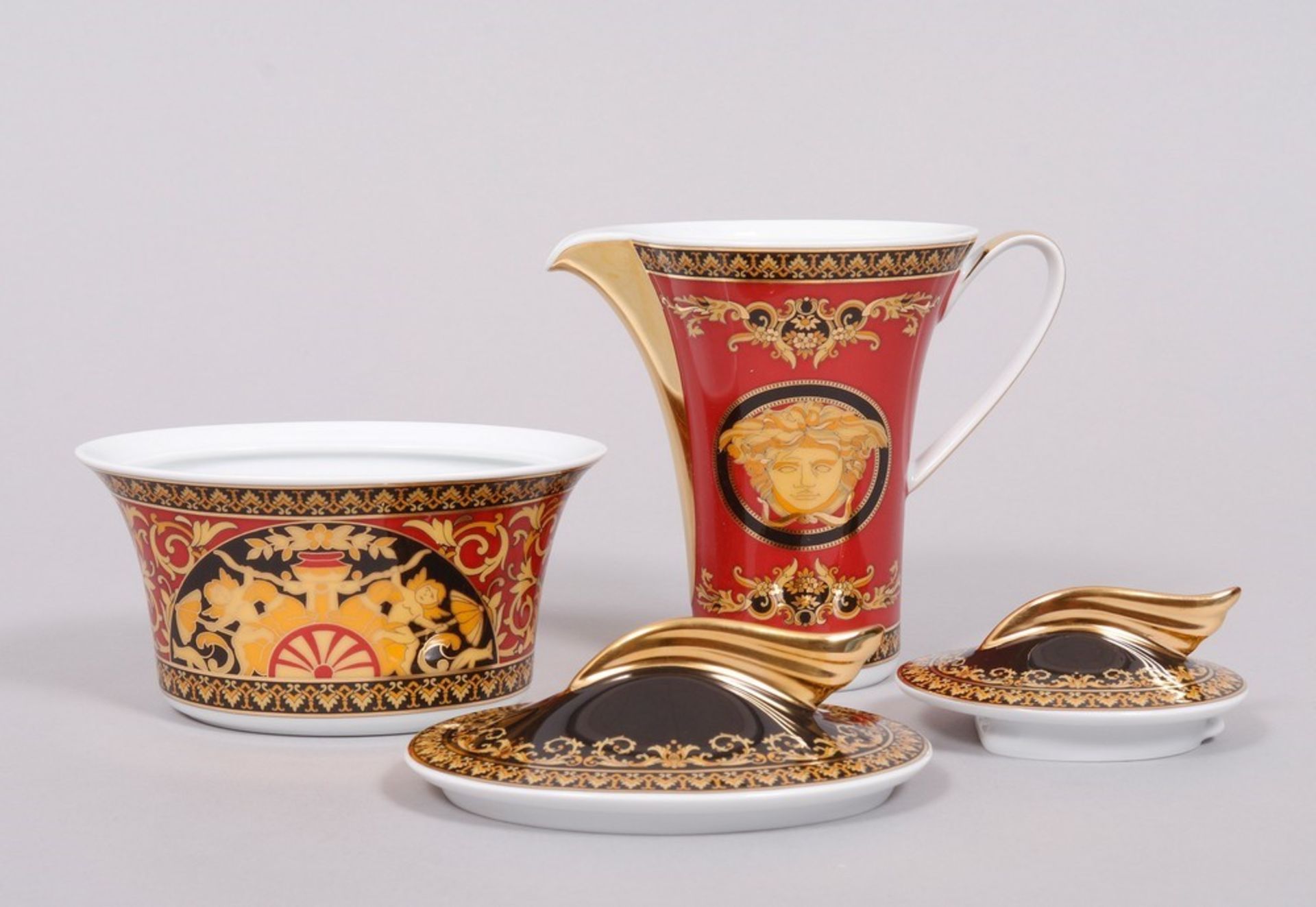 "Medusa" coffee service, Rosenthal meets Versace, "Mythos" form design Paul Wunderlich, "Medusa red - Image 6 of 12