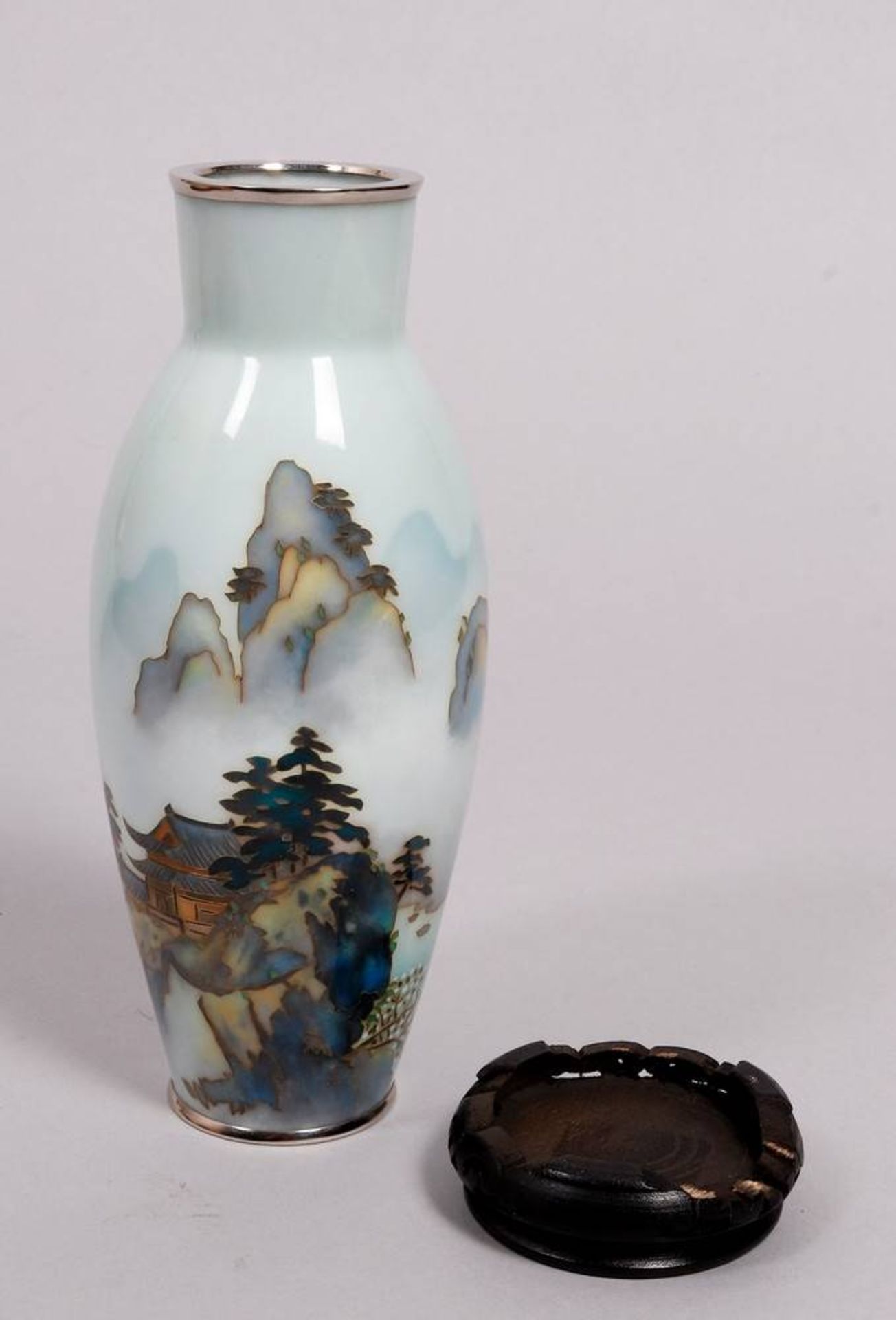 Cloisonné-Vase, China, 20.Jh  - Bild 3 aus 6
