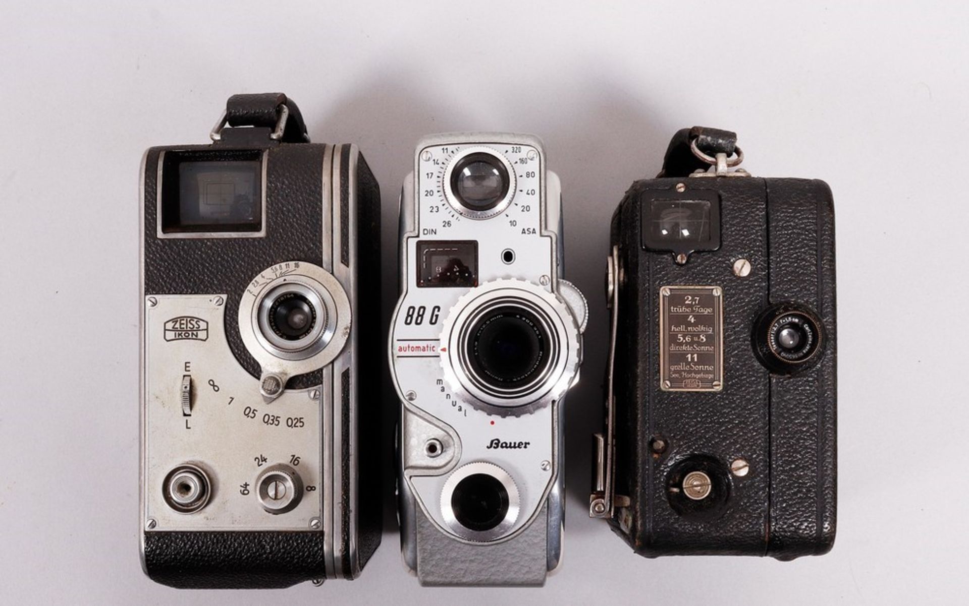 5 8mm film cameras, Bauer / Meopta / Zeiss Ikon, 1st half 20th C. - Image 3 of 4