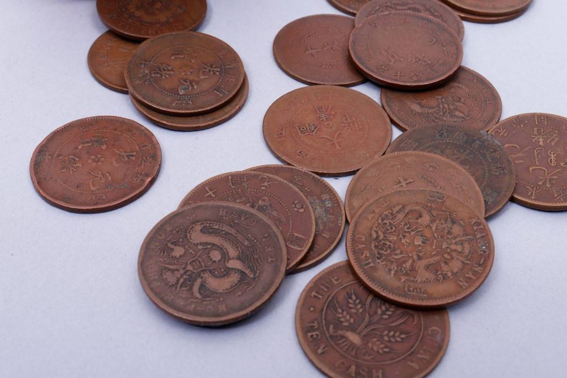 Mixed lot of copper coins, China, around 1900, 26 pieces - Image 2 of 2