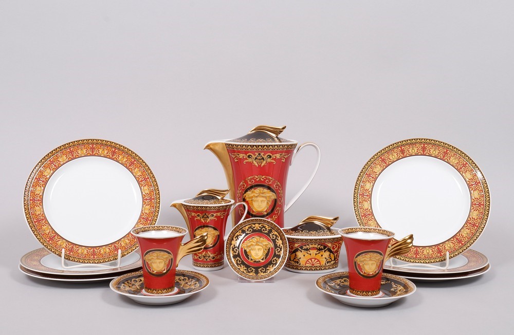 "Medusa" coffee service, Rosenthal meets Versace, "Mythos" form design Paul Wunderlich, "Medusa red - Image 4 of 12