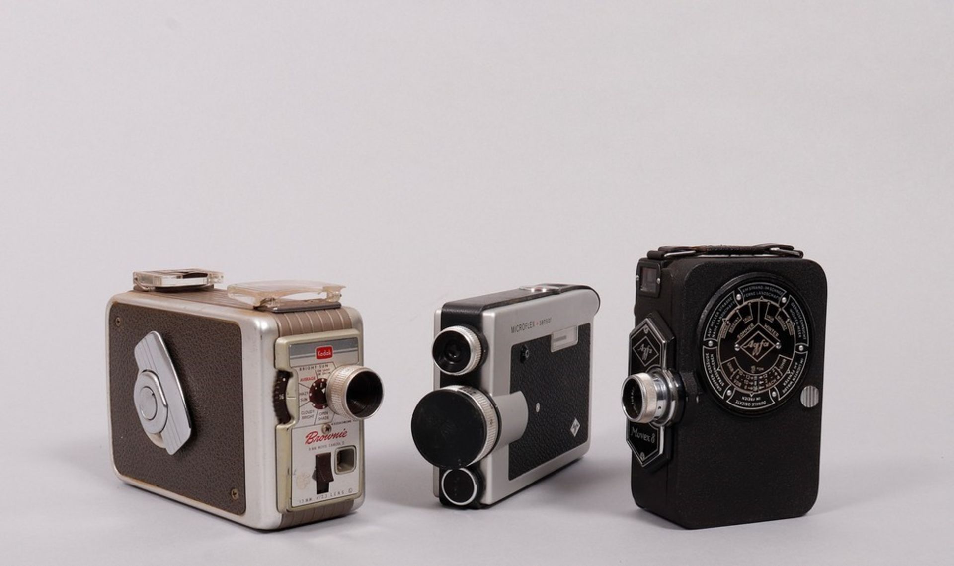 3 8mm film cameras and 3 projectors, Agfa / Kodak, 1st half 20th C. - Image 3 of 3