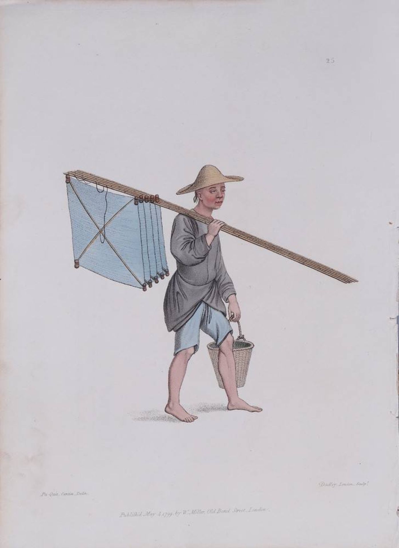 7 prints from the series "The Costume of China“ coloured, John Dadley after drawings by Pu-Qua from - Image 8 of 13
