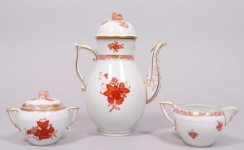 Coffee service for 6 persons, Herend, 20th C., 21 pieces - Image 3 of 6