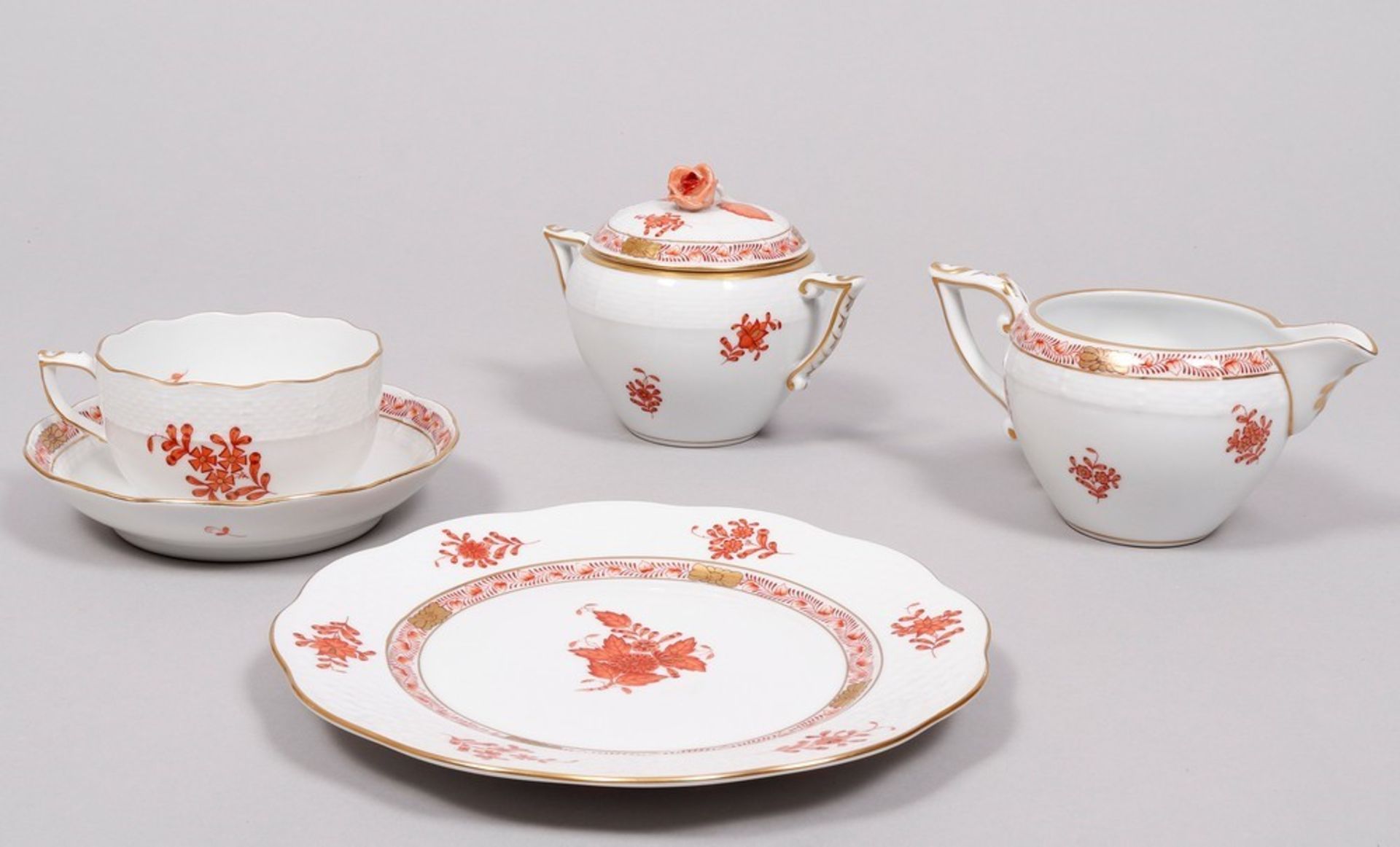 Coffee service for 6 persons, Herend, 20th C., 21 pieces - Image 5 of 6