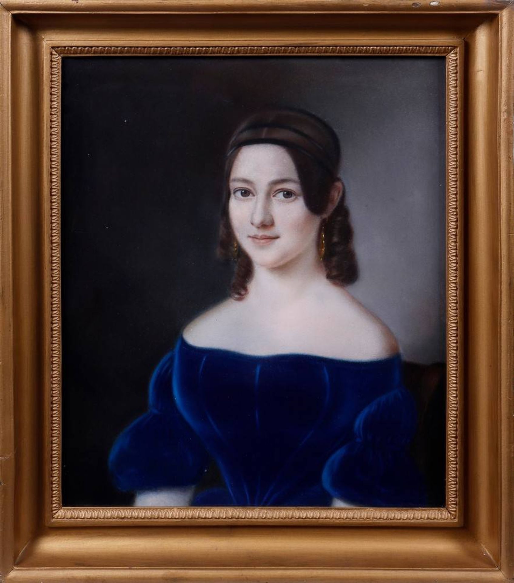 Porträt einer Dame im blauen Kleid, 1863