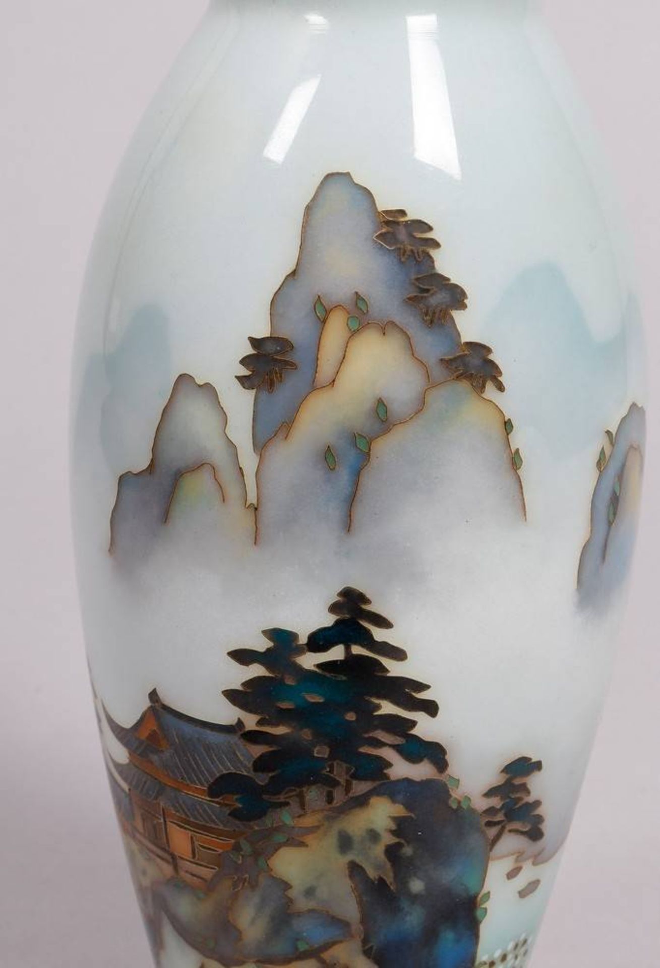 Cloisonné-Vase, China, 20.Jh  - Bild 2 aus 6