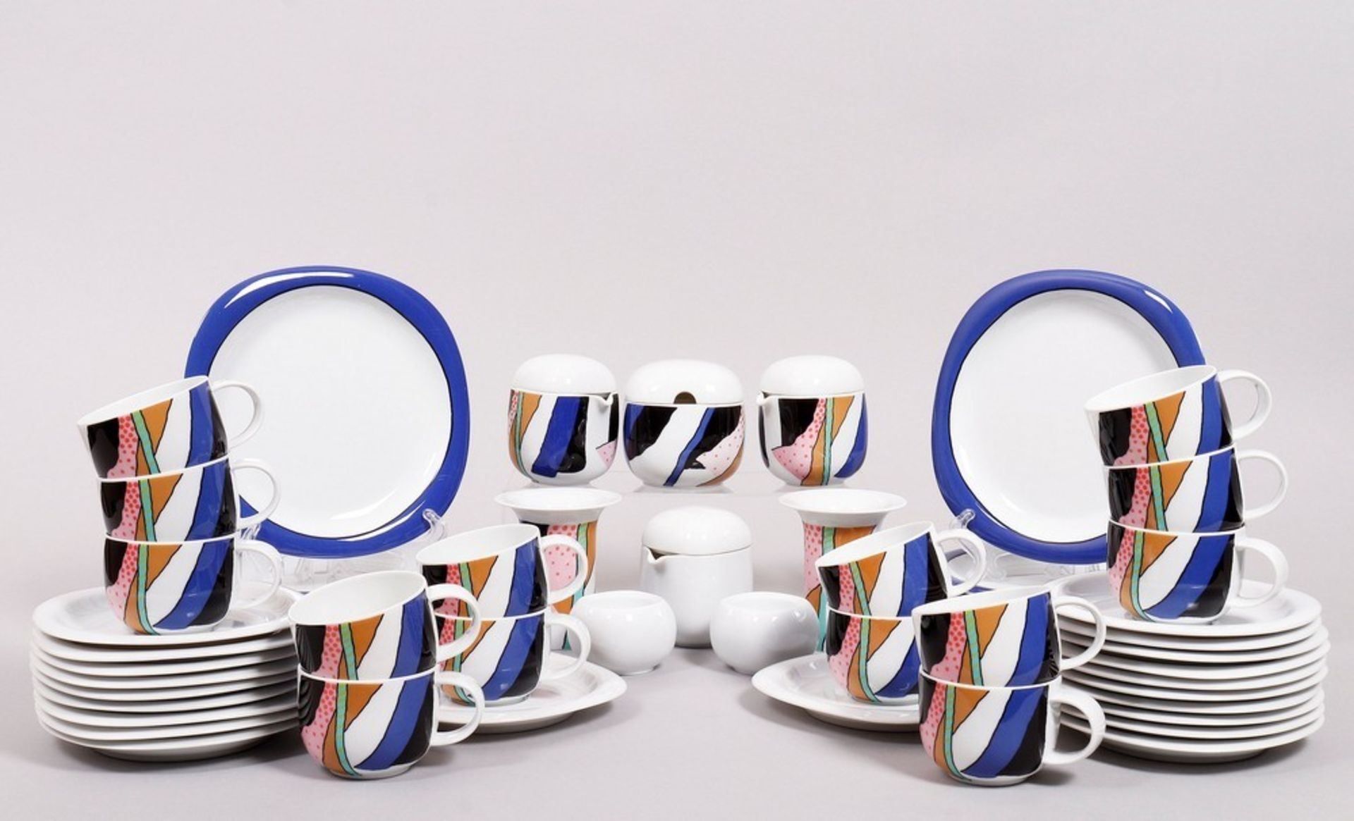Coffee service, design Timo Sarpaneva for Rosenthal studio-line, form "Suomi" decor "Collage"