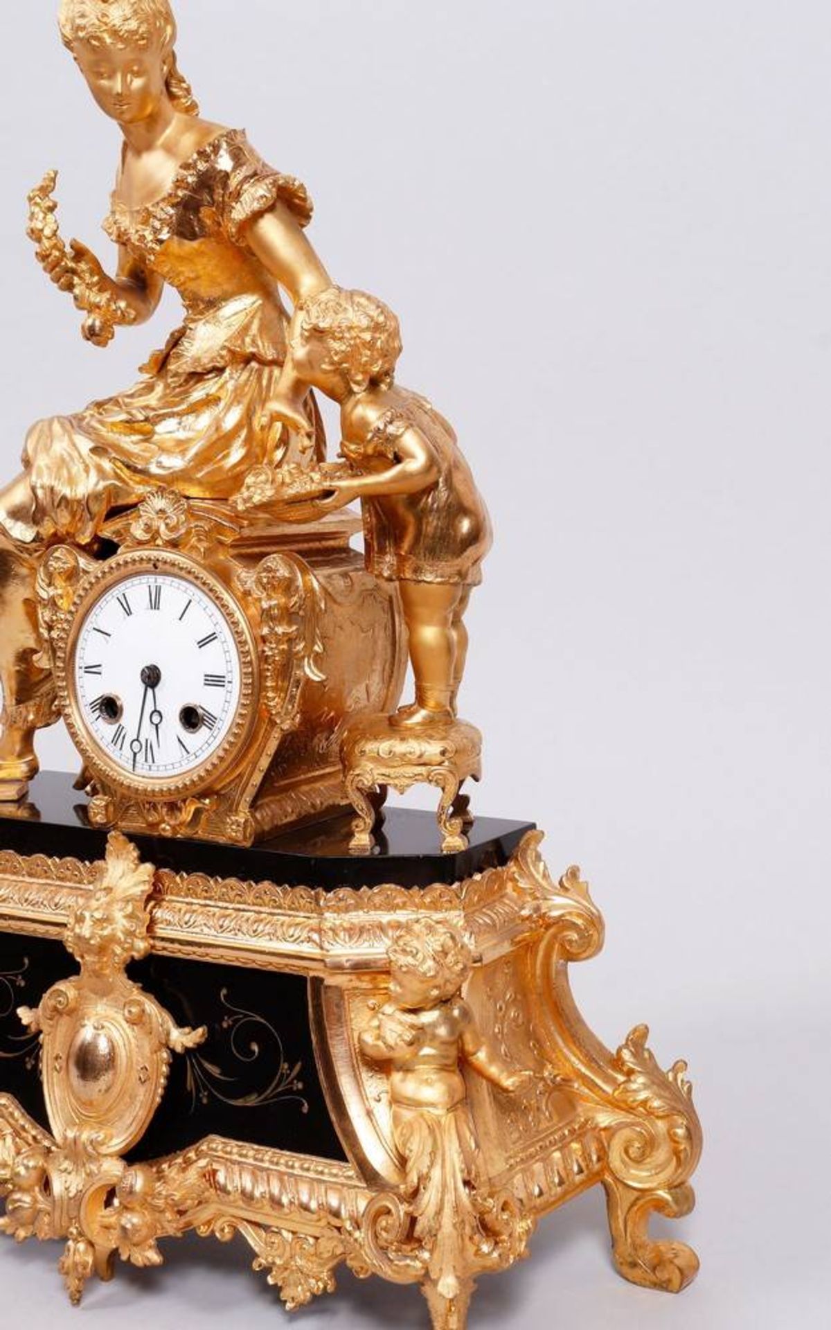 Large figural mantle clock, Marti & Cie, France, 19th C. - Image 5 of 13