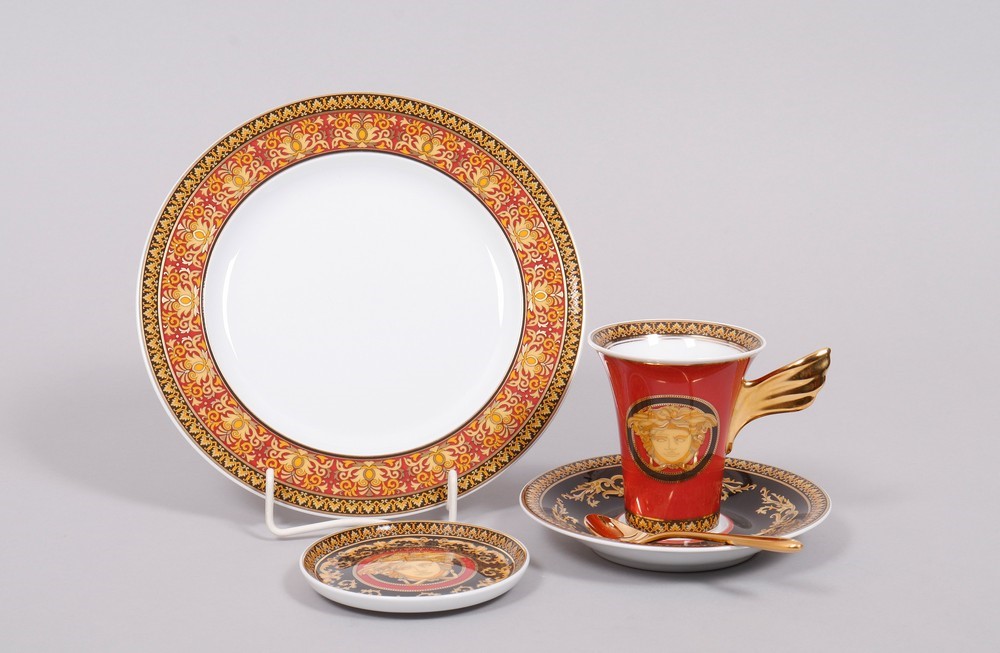 "Medusa" coffee service, Rosenthal meets Versace, "Mythos" form design Paul Wunderlich, "Medusa red - Image 7 of 12