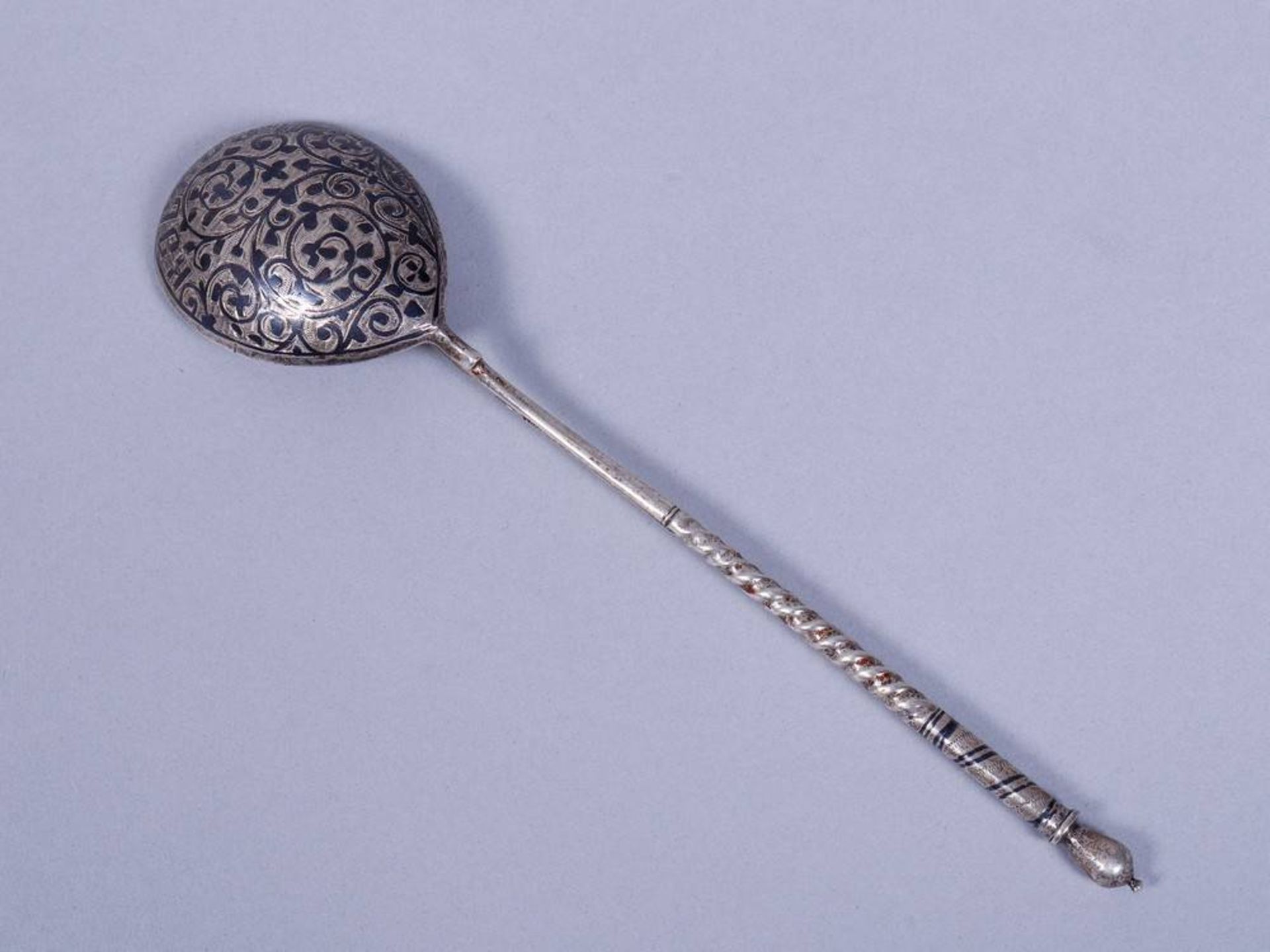 Cream spoon, silver, 84 Zolotnik, Kiev, ca. 1910 