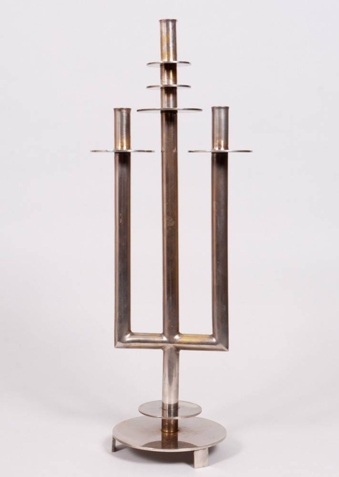 Large candelabra, silver-plated, probably German, 20th C.